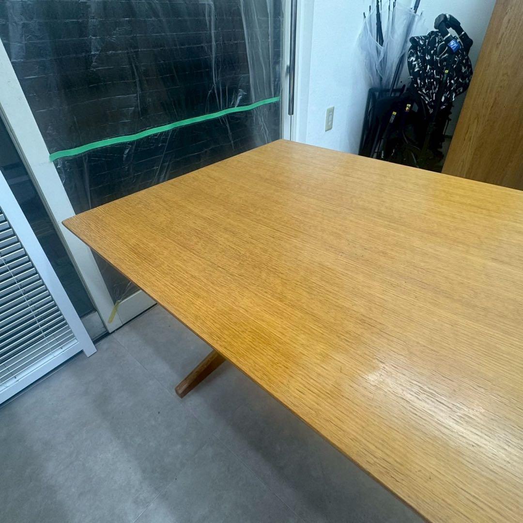 リビングでもダイニングでも使えるダイニングセット　直引き取り限定　オーク材