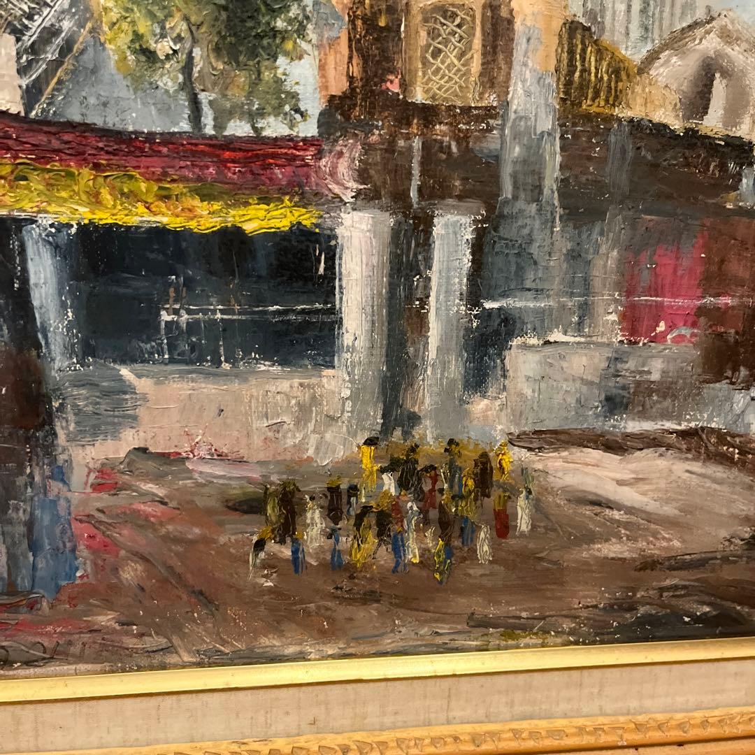 【更に値下げしました】風景画 油彩画 装飾的フレーム付き