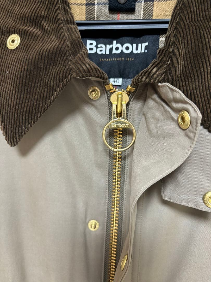 Barbour ビデイル　グレー　コーデュロイ襟ジャケット サイズ40
