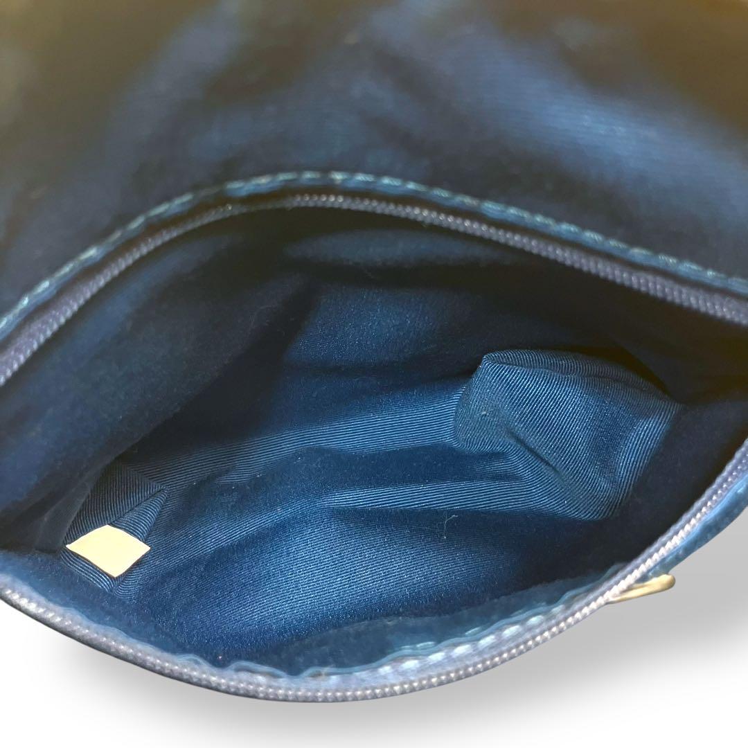 【美品】Coachコーチ　ミニボストンバッグ 花柄　ブルー　PVC 2way