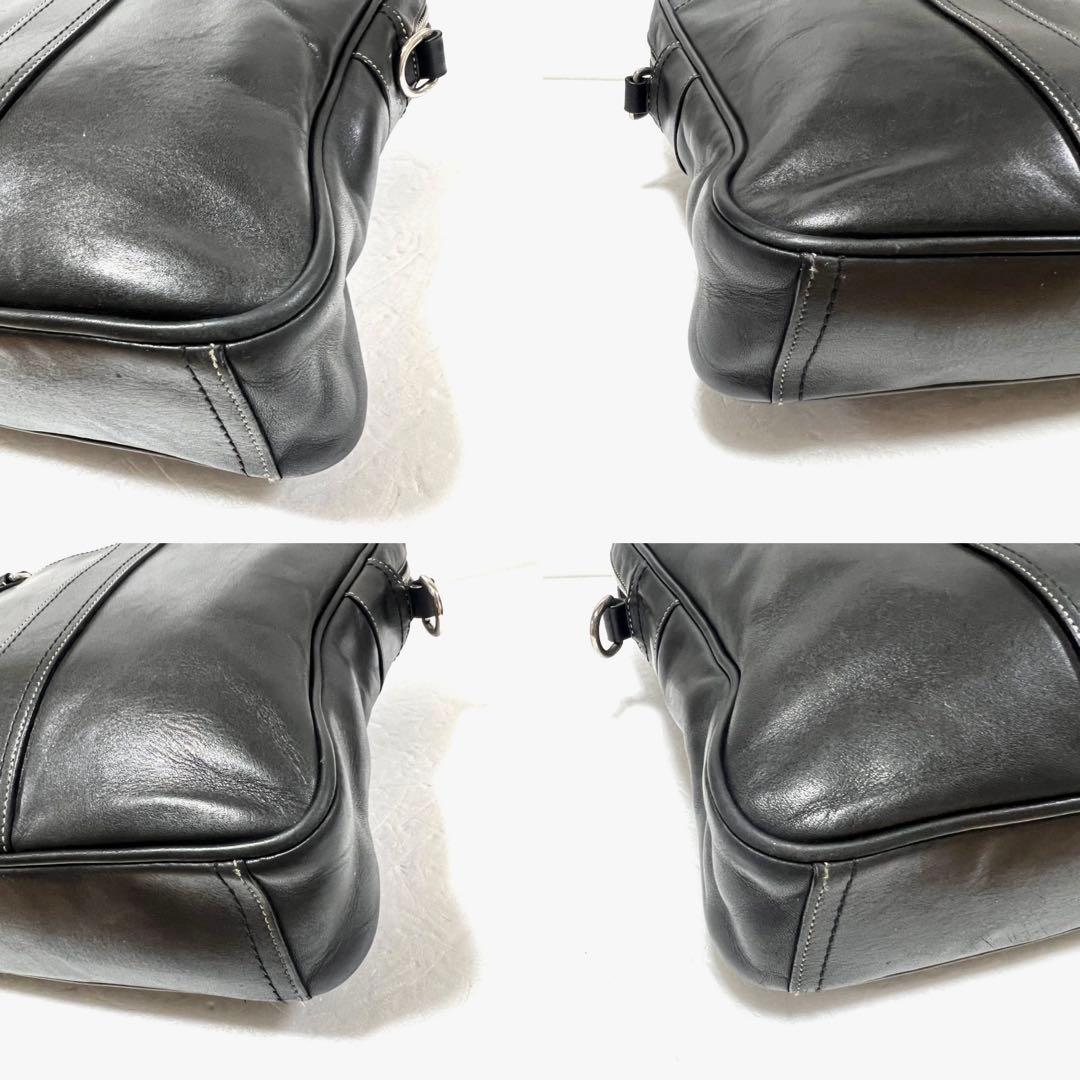 【良品】COACH コーチ 2way ビジネスバッグ ブラック 70168