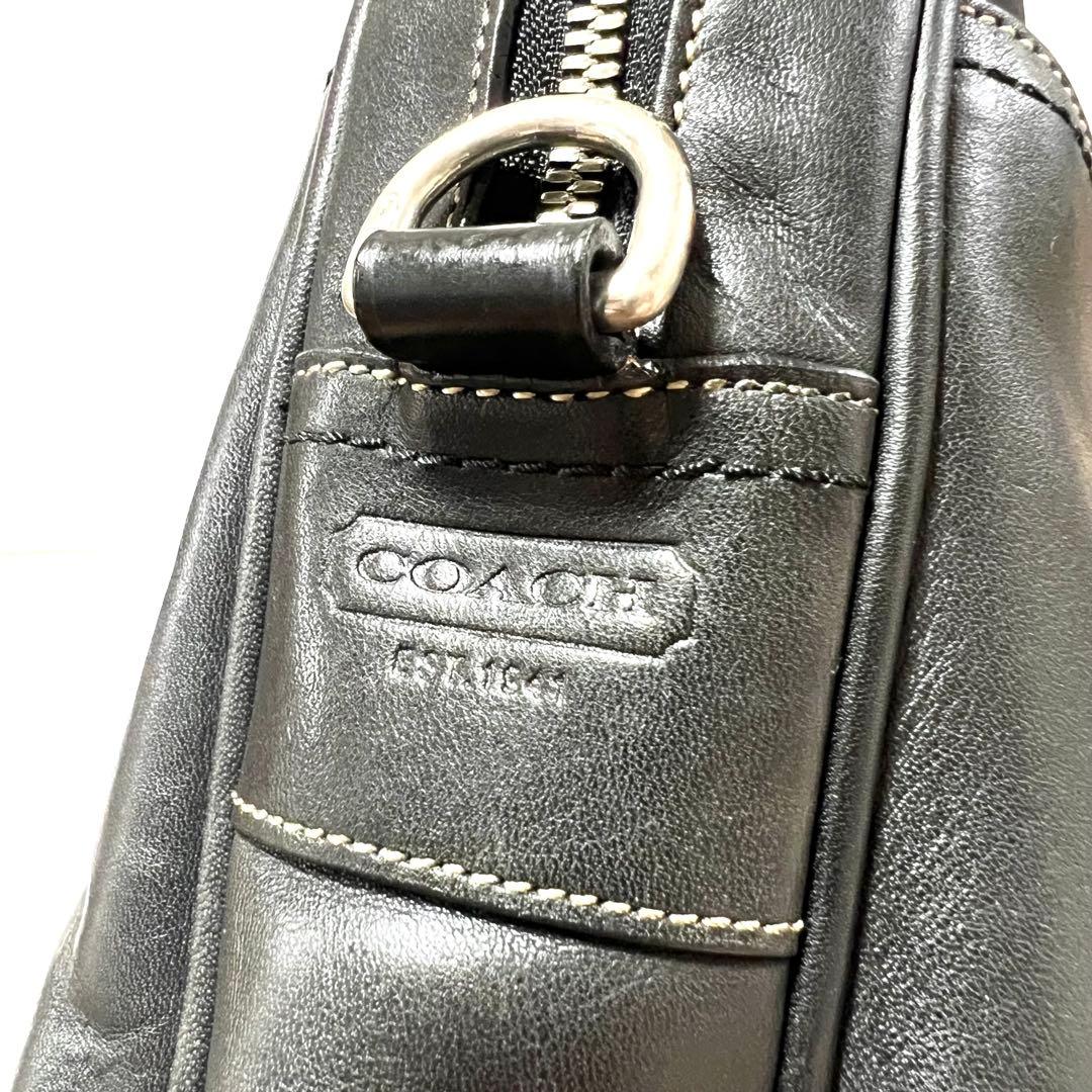 【良品】COACH コーチ 2way ビジネスバッグ ブラック 70168