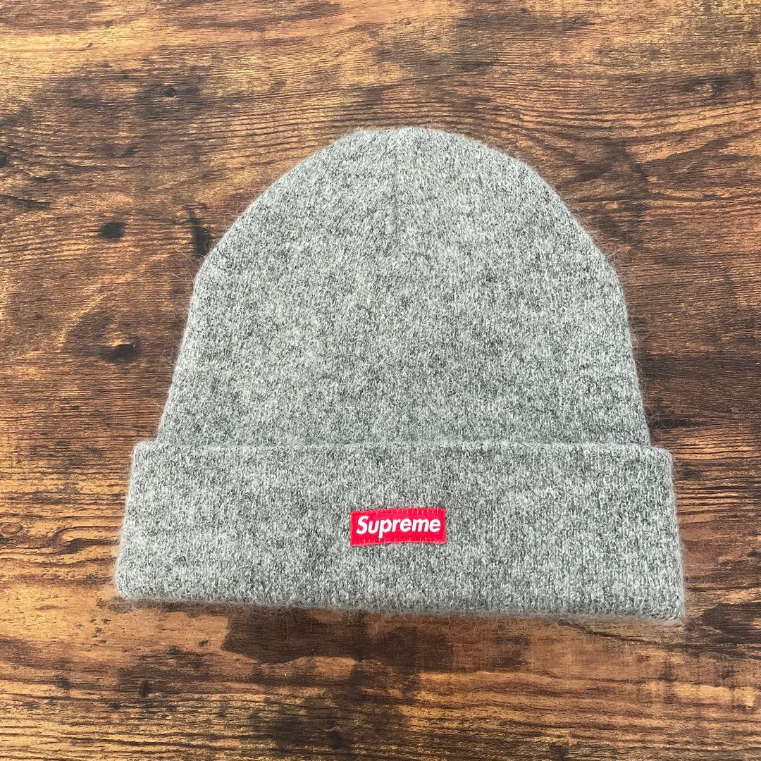 Supreme グレー ニット帽 - メルカリ