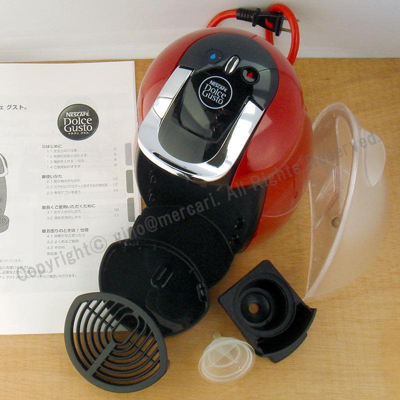 美品 ネスカフェ ドルチェグストジェニオ アイ レッド MD9747S-CR