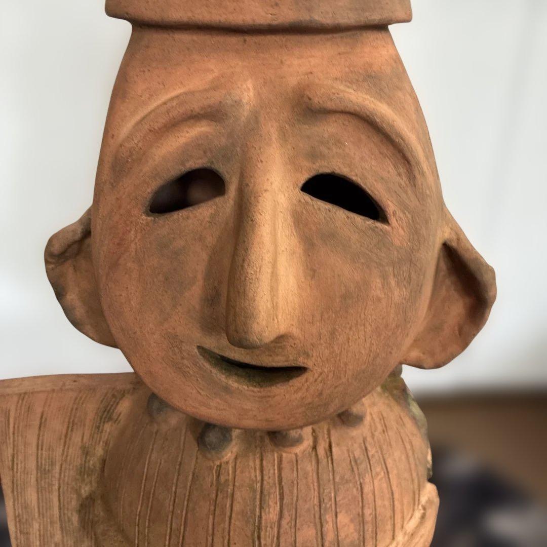 《はにわ》花瓶　レトロ置物　高さ53cm