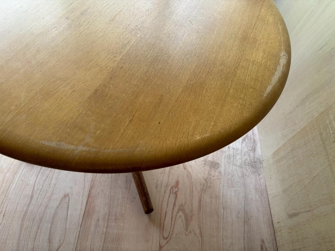 ①飛騨産業　キツツキ　円形テーブル　ダイニングテーブル　ヴィンテージ　インテリア