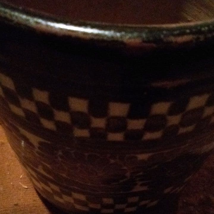 中国陶磁器 磁州窯 浮き彫り筒型壺