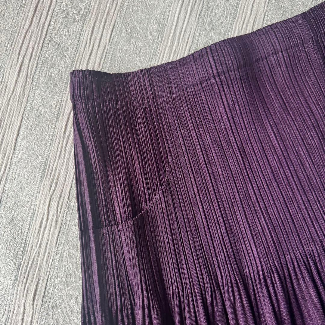 美品　プリーツプリーズ　イッセイミヤケ サルエルパンツ　バーガンディ