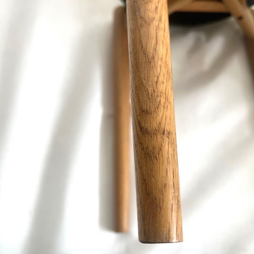 スタッキングスツール・グリーンファブリック・2脚セット・送料込み