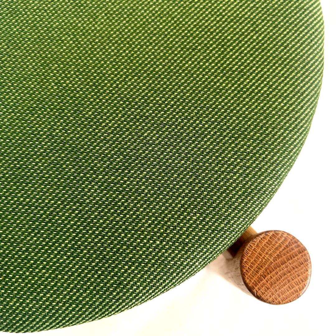 スタッキングスツール・グリーンファブリック・2脚セット・送料込み