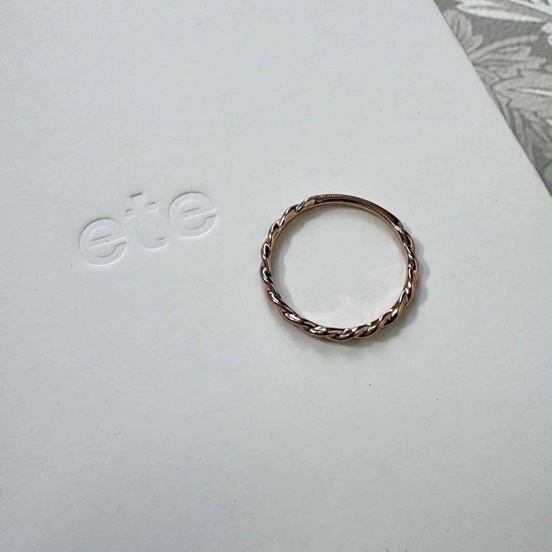 ete K10MPG ツイストリング 3号 エテ ピンクゴールド ピンキーリング
