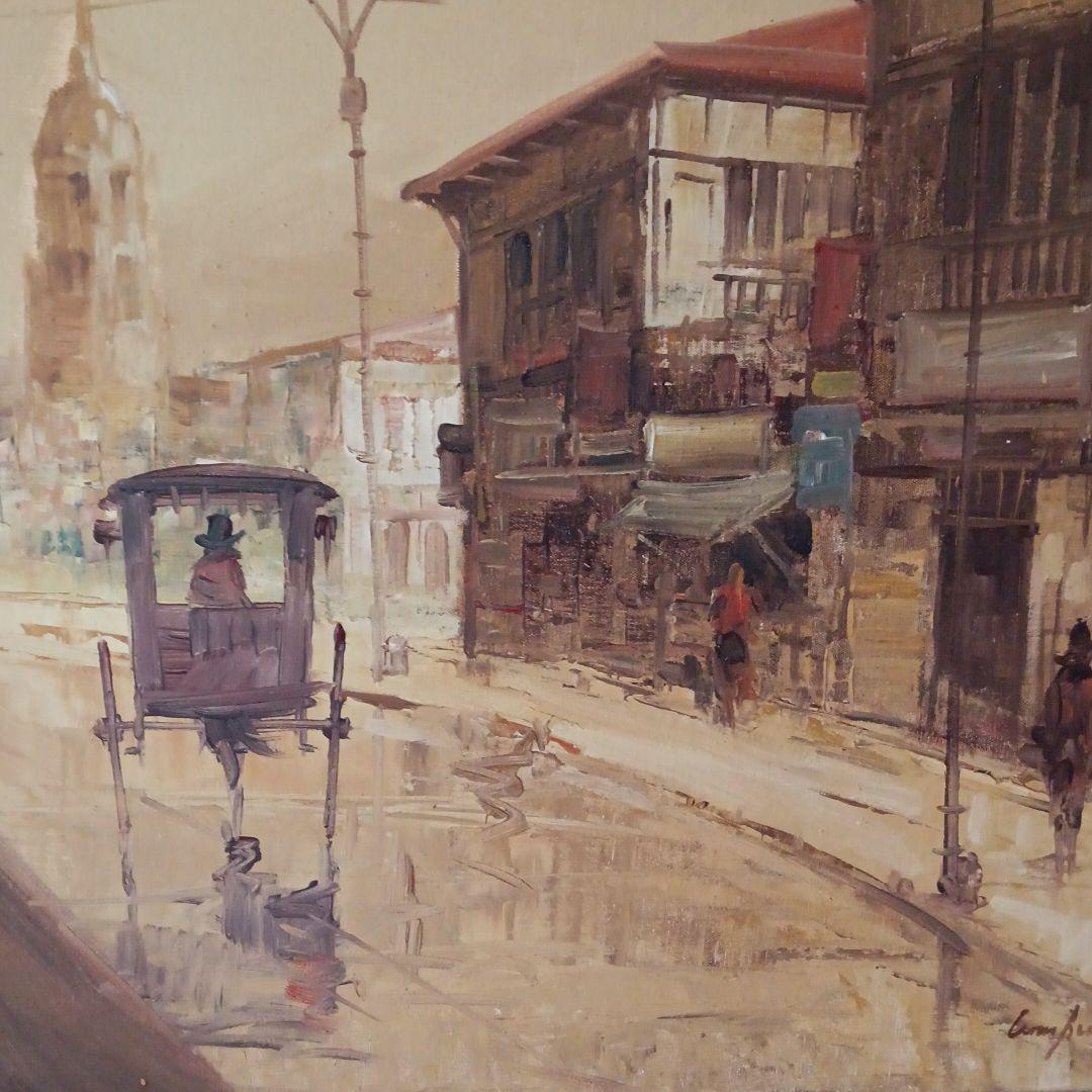 海外アーティスト 油彩肉筆画 キャンバスサイン有