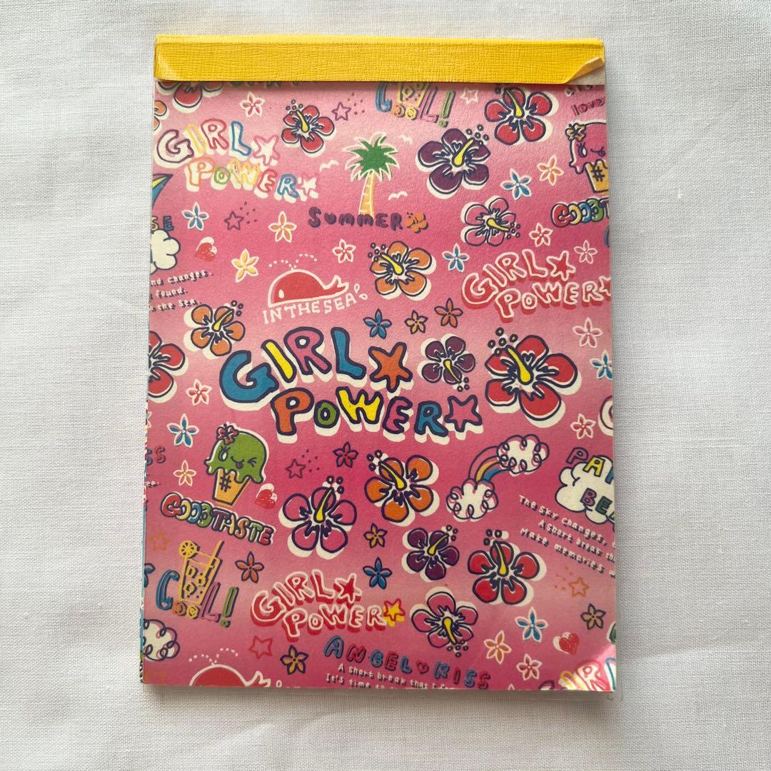 在庫限り】メモ帳 平成レトロ ハイビスカス