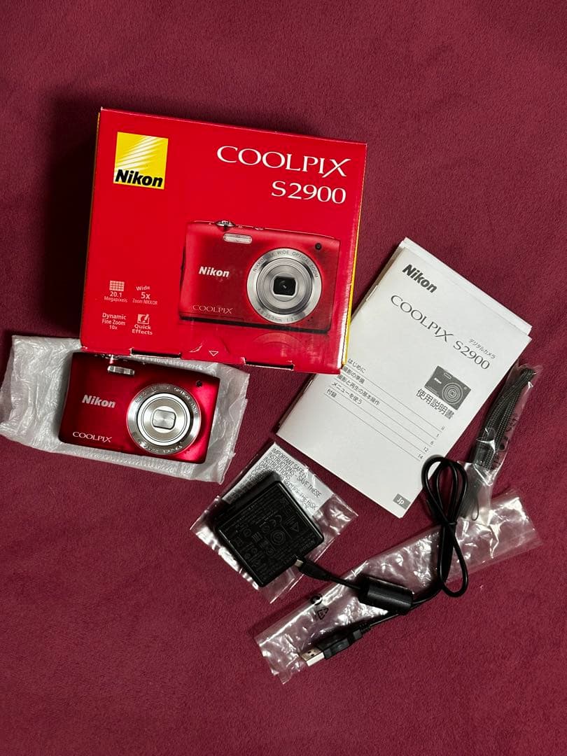 Nikon COOLPIX S2900 レッド 本体と付属品