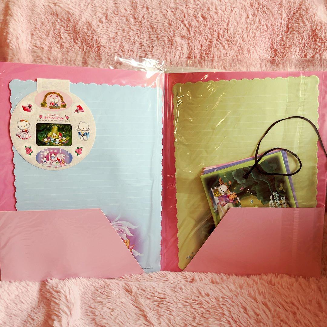 希少レア　ハローキティ　ケース入りレターセット　ハーモニーランド　サンリオレトロ