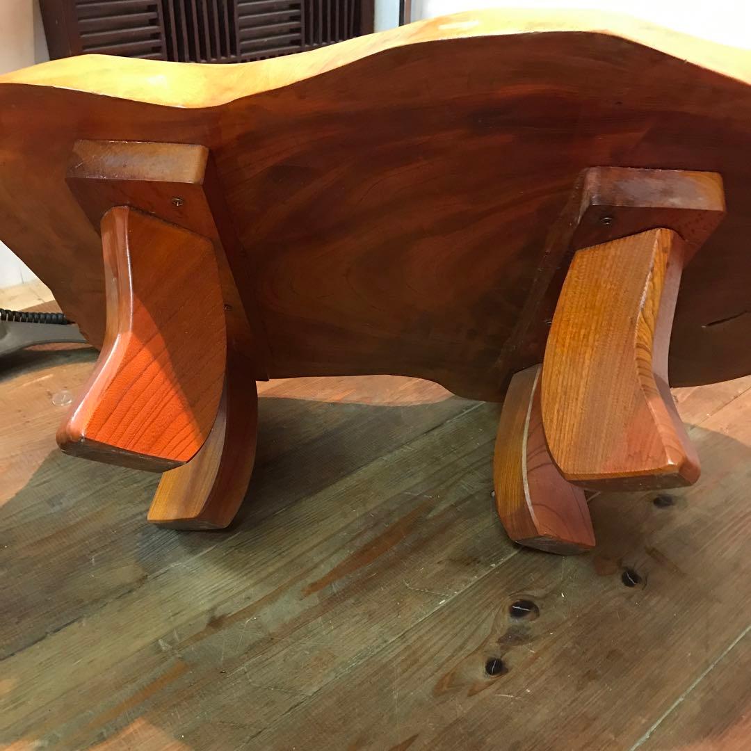 美品 木製 一枚板 座卓 ローテーブル 大きすぎず使いやすい程