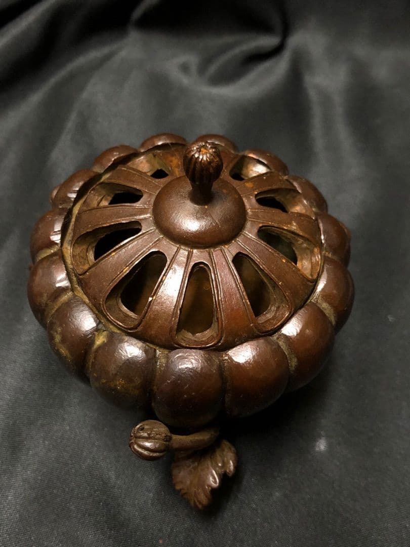銅製 香炉 奉納仏礼仏焼線香盤 塔香り炉 禅意茶道 南瓜