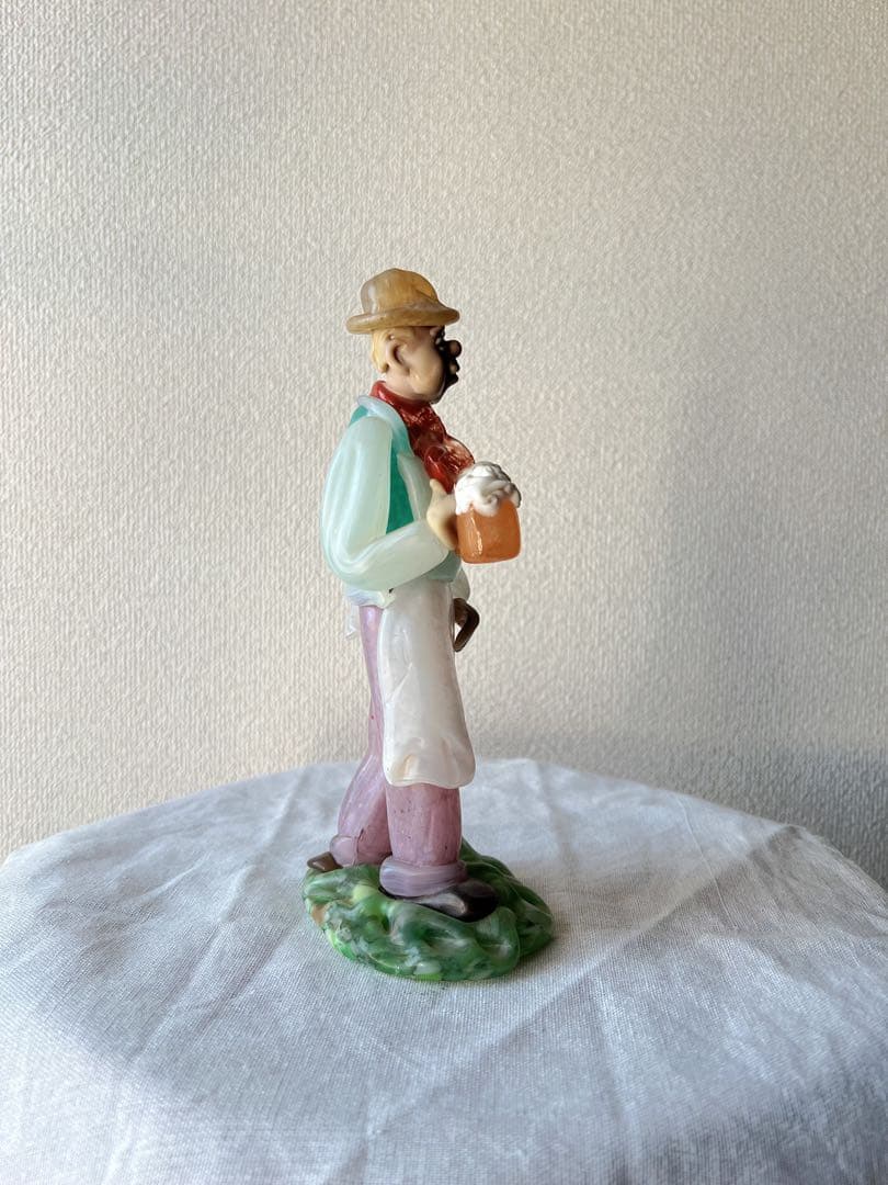 ボヘミア グラス製 ビール ヴィンテージ ボヘミアガラス ビール持った