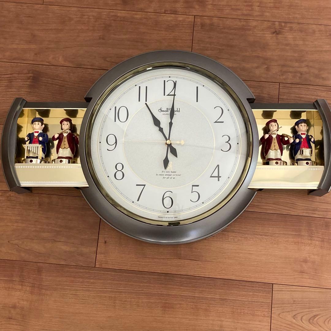 【美品】スモールワールド　音楽隊　掛時計　リズム時計　からくり時計