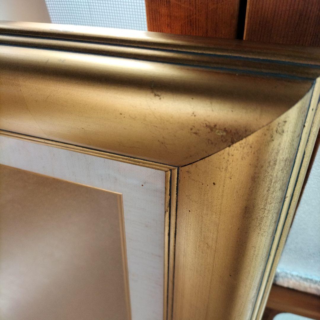 マットなゴールドの額縁 アンティーク雑貨