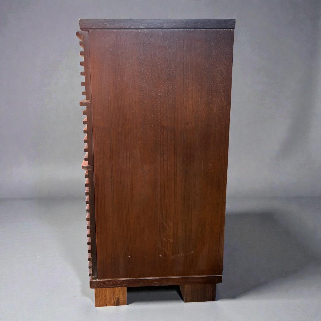 北欧風】ルーバーキャビネット 幅85cm 木製 リビングボード 隠せる収納