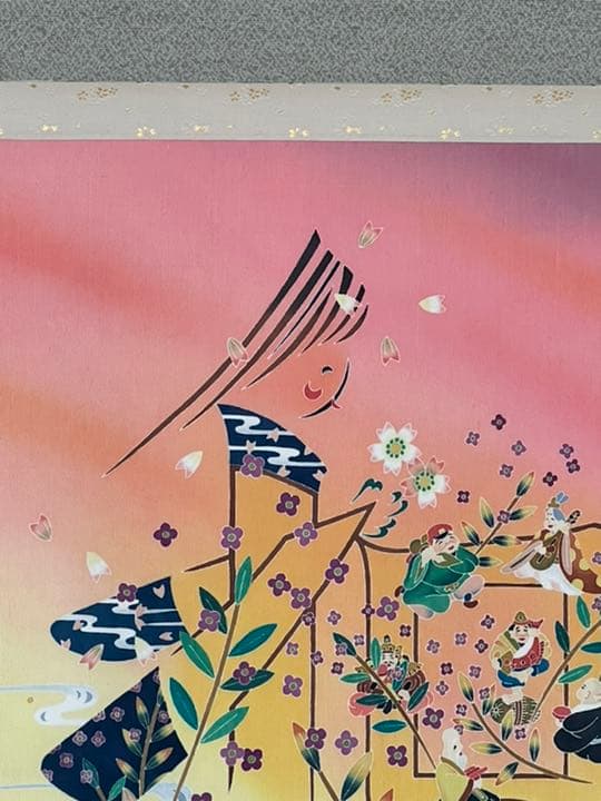 加賀友禅】七福神 和おん 掛軸の通販はau PAY マーケット - 輸入雑貨の