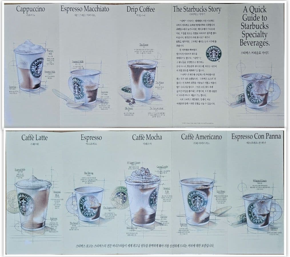 スターバックス チラシ コーヒーガイド メニュー