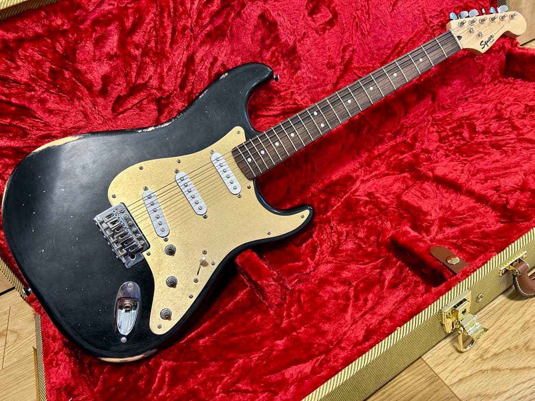 【ジャンク】SQUIER Bullet Strat Black Squier Bullet HSS Stratocaster Electric Guitar Black Metallic