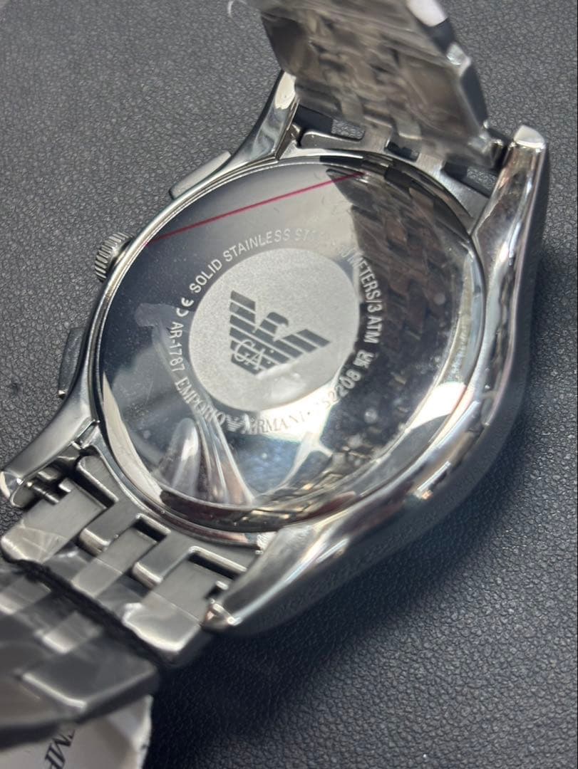 未使用品！エンポリオアルマーニ クロノグラフ 腕時計 AR1787 稼働品