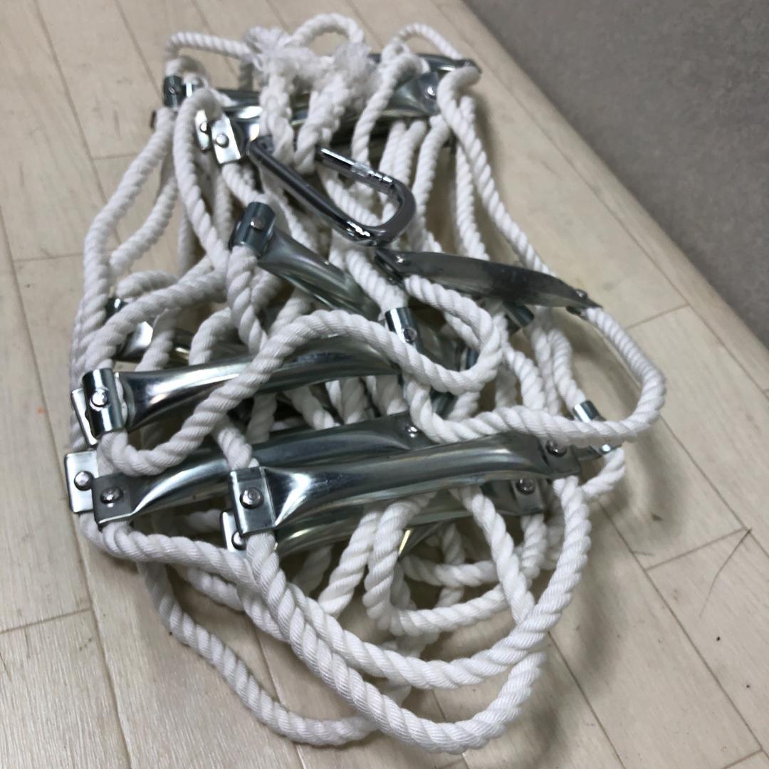 送料無料 避難ロープ はしご ステップダウン II型 約7m 250911-7 避難