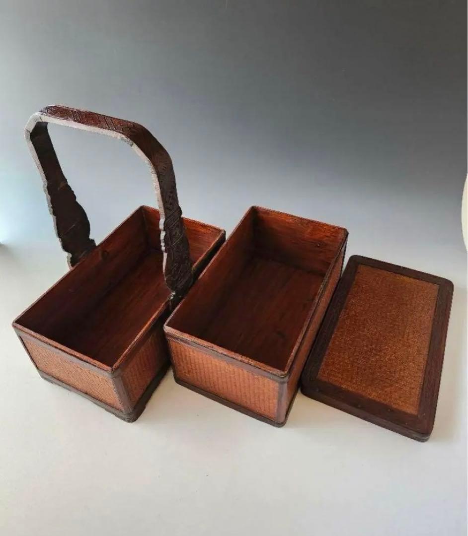 セール】煎茶道具 茶道具 提籃 ていらん 籠 煎茶 茶道具 箱 竹 箱無し