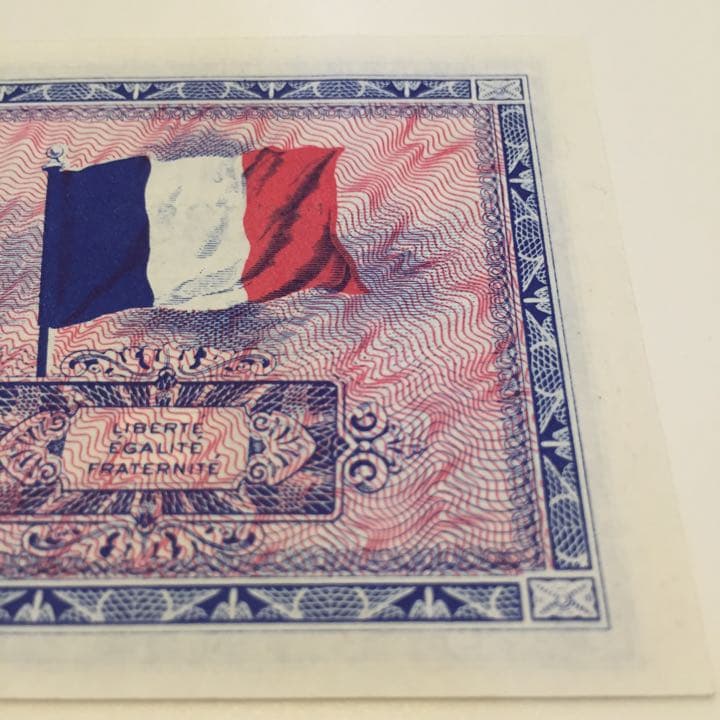 未使用 1944年 フランス 軍票 France 2 フラン francs 紙幣