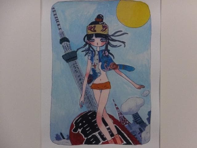 現代アート タカノ綾 直筆サイン『雷門の提灯に乗ってやって来る』1205D