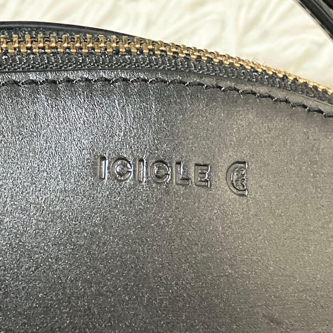 美品 ICICLE アイシクル ボディバッグ レザー ブラック