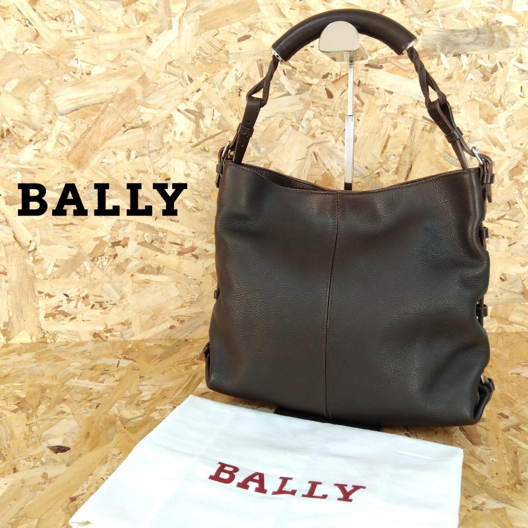 極美品 バリー 希少デザイン ワンショルダーバッグ オールレザー シボ