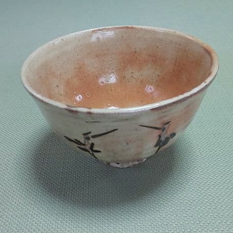 A 71 茶道 茶碗 清水焼・粉引立鶴 ( 新品未使用品 ) 和食器通販