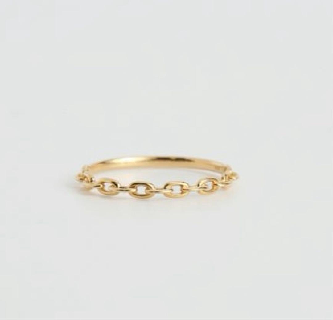 Kette Ring / Oval K18 チェーンモチーフリング