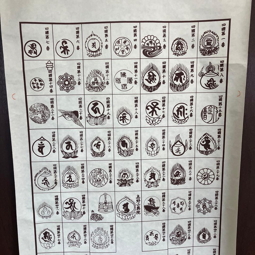 昭和レトロ 譜印御場靈所ヶ八十八國四 納経