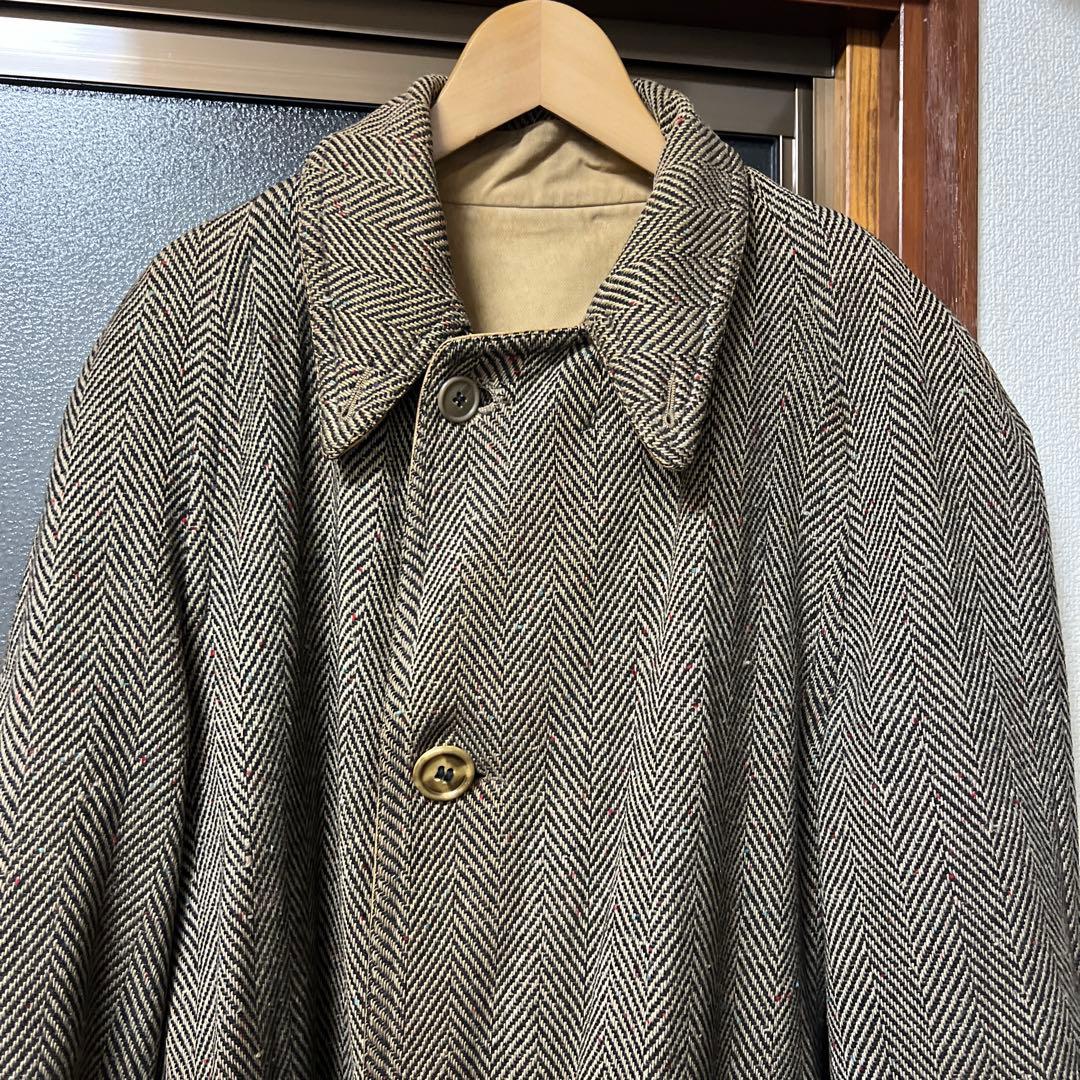40s french vintage ドネガルツイード コート リバーシブル