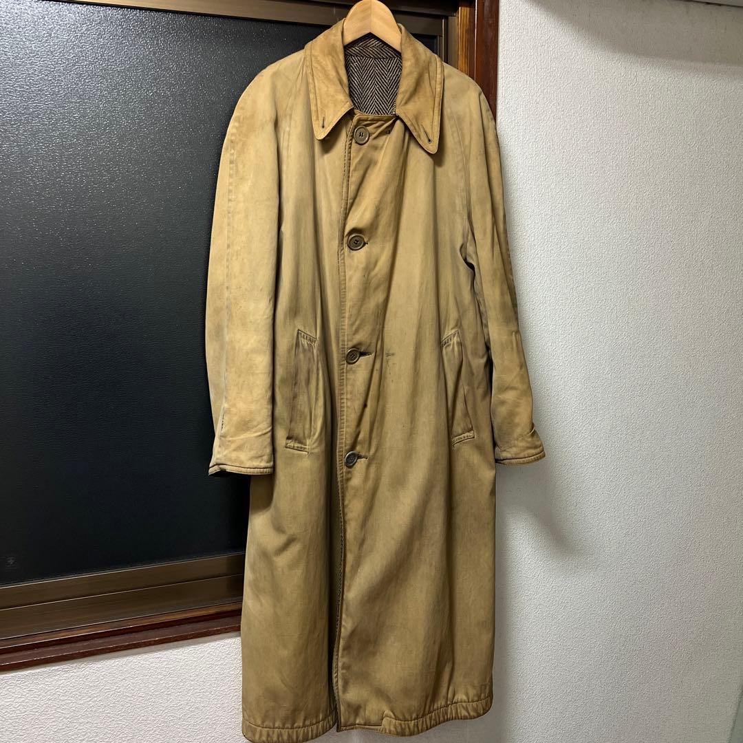 40s french vintage ドネガルツイード コート リバーシブル