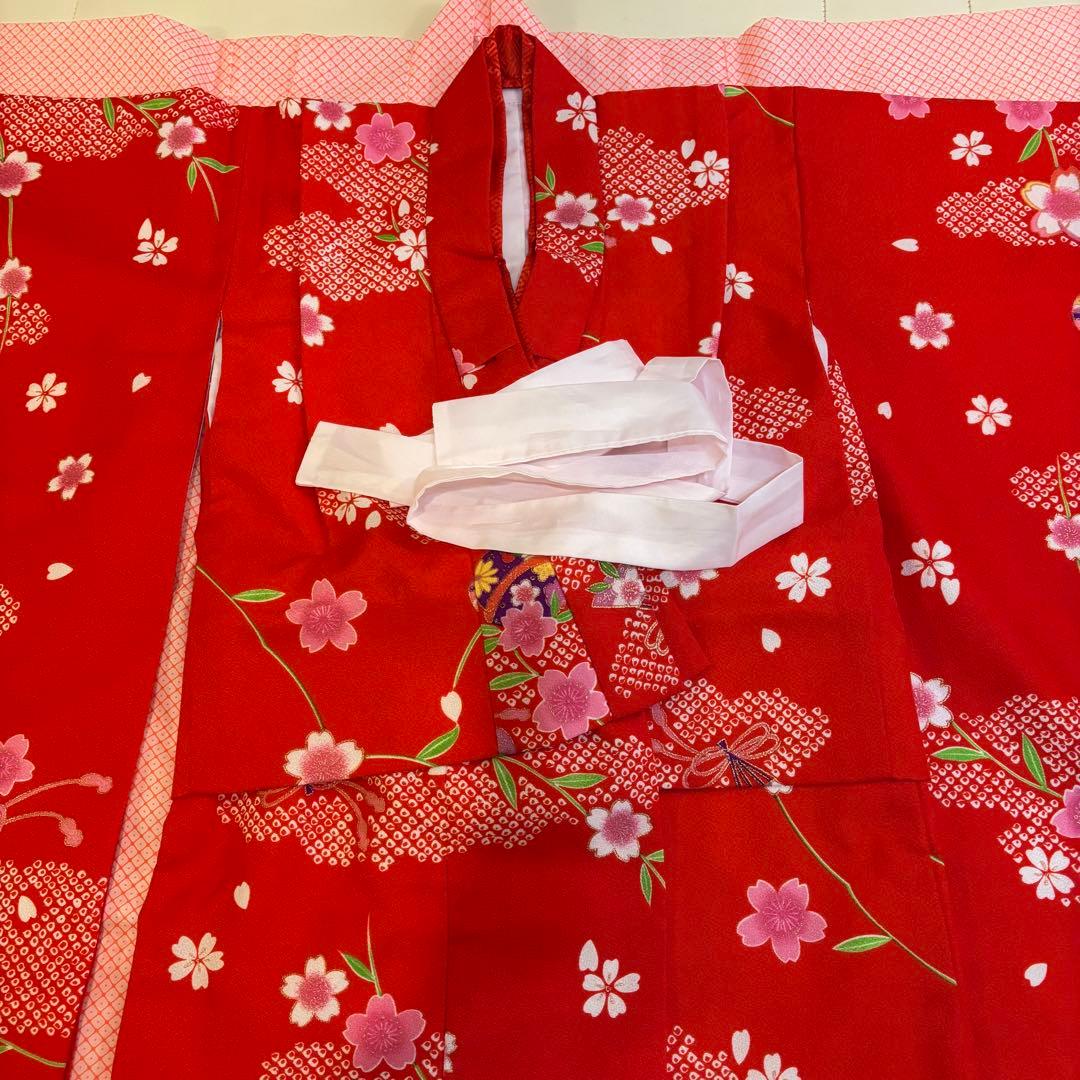 七五三 3歳 被布、ヘッドドレス、着物セット