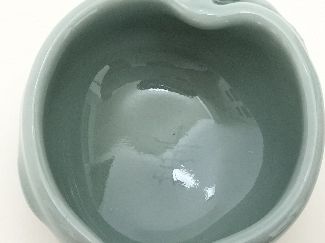 二代　諏訪蘇山　青磁　桃形盃　ぐい呑み　酒器