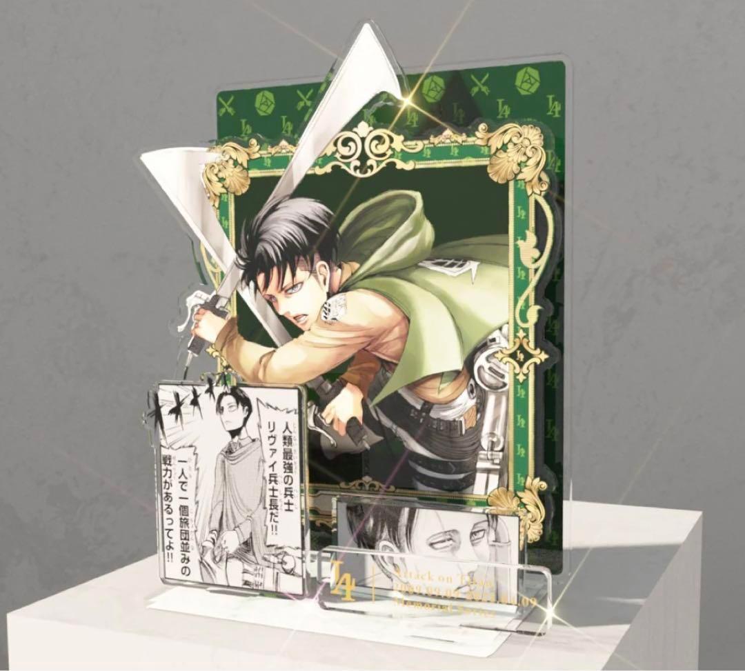 進撃の巨人　anique ジオラマアクリルスタンド　リヴァイ エルヴィン　エレン