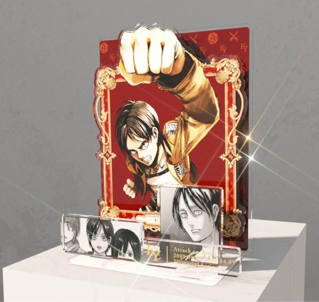 進撃の巨人　anique ジオラマアクリルスタンド　リヴァイ エルヴィン　エレン