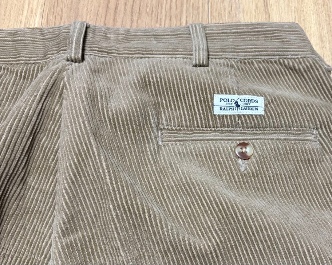 90s ラルフローレン W34 コーデュロイ アンドリュー ベージュ ポロチノ