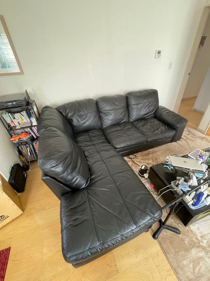 ニトリ 本革コーナーソファ(右カウチ) ニトリ商品コード 1167000