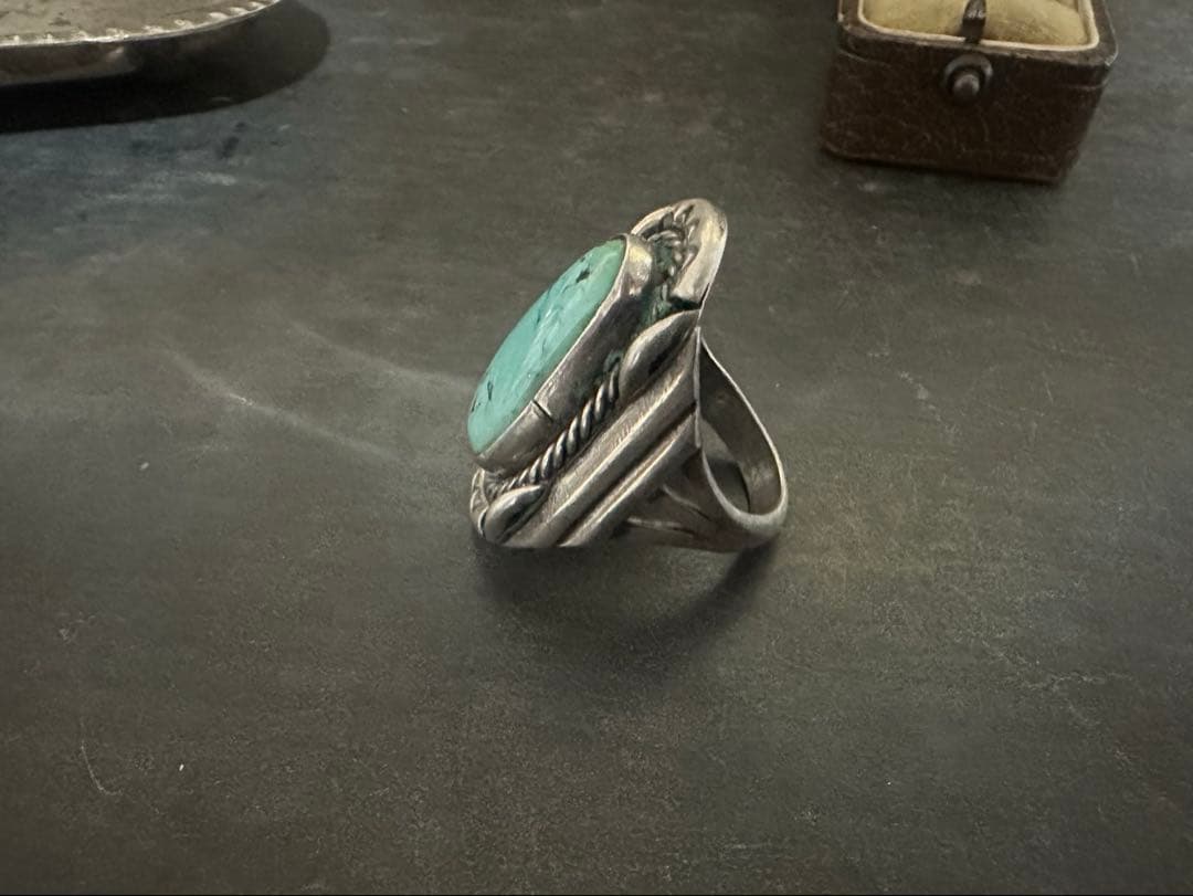 激希少　ヴィンテージ　リング　ターコイズ　アンティーク　インディアン　アメリカ