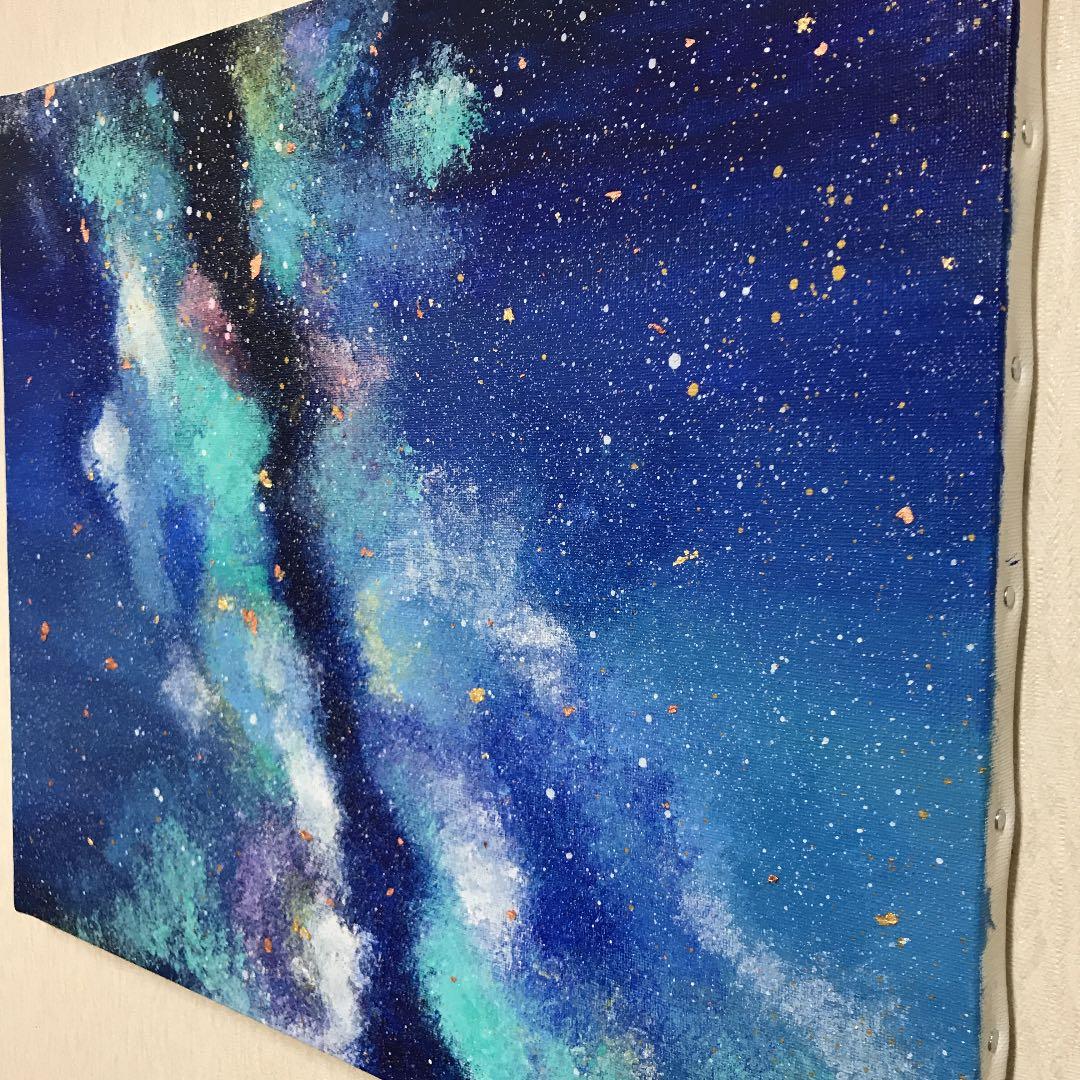アートパネル　絵画　絵　抽象画　夜空　星　天の川　インテリア　現代アート
