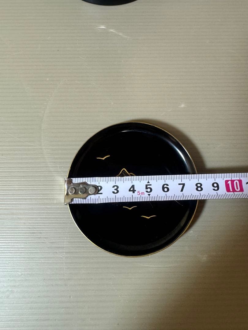 2766 漆器 金蒔絵 棗1客 皿4客