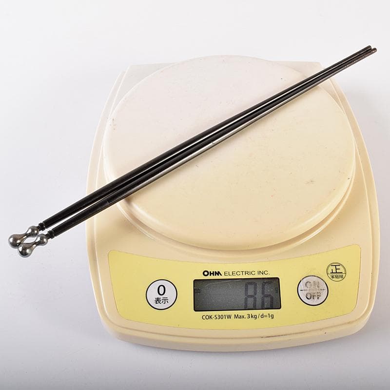 茶道具　竹影堂栄真造　にほんばし歌入　南鐐瓢頭　火箸　共箱　C　R8577